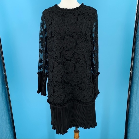 Scotch & Soda Dress Womens Black Lace Floral Stars Dark Romantic Whimsigoth - Picture 2 of 10